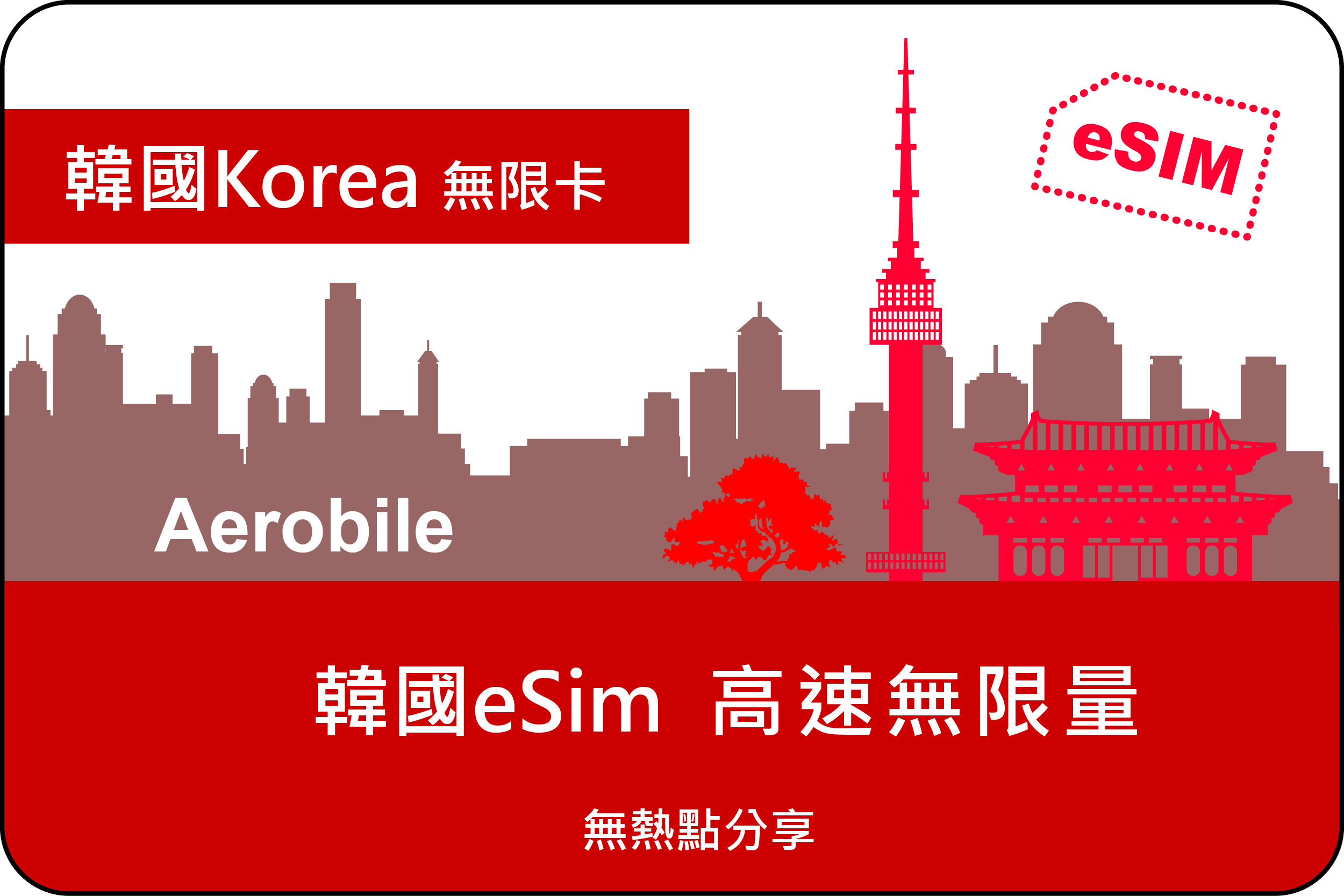 eSIM 韓國5G高速吃到飽上網卡(B)